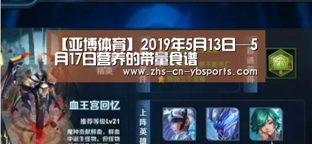 【亚博体育】2019年5月13日—5月17日营养的带量食谱(图3) 亚博官网